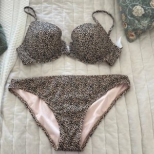 Shade & Shore 2 Piece Leopard Print Bikini XL